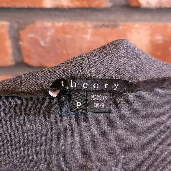 Theory Pattin Downtown Open-front Cropped Cardigan Jacket Women's P / US XS - Picture 8 of 8